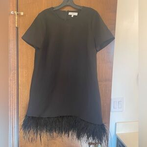Black Likely Feather Bottom Dress